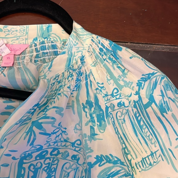 Lilly Pulitzer - xs silk blouse - blue - Picture 3 of 3